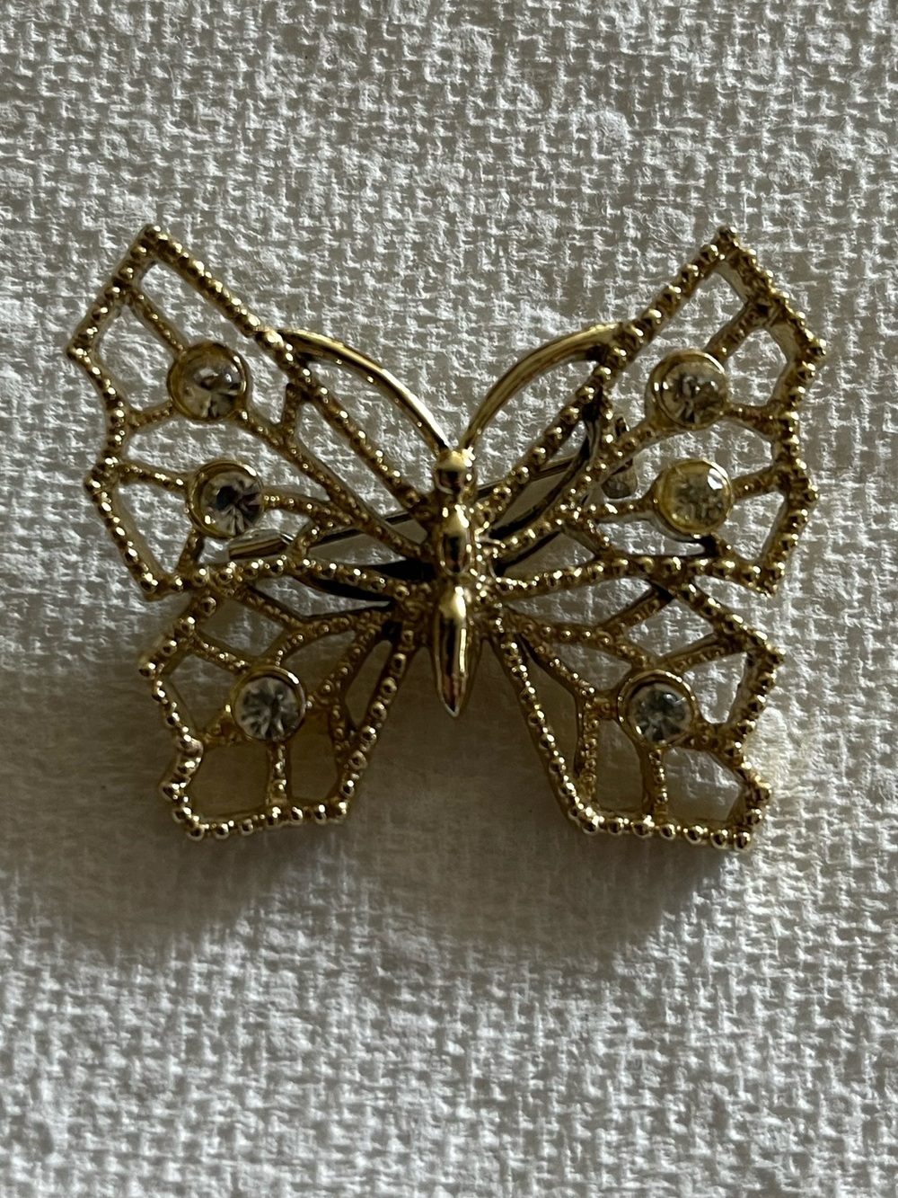 Gold Butterfly Brooch Pin - Elegant Women Jewelry